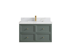 Roswell Floating 36 in. W x 22 in. D Center Sink Bathroom Vanity - photo 21