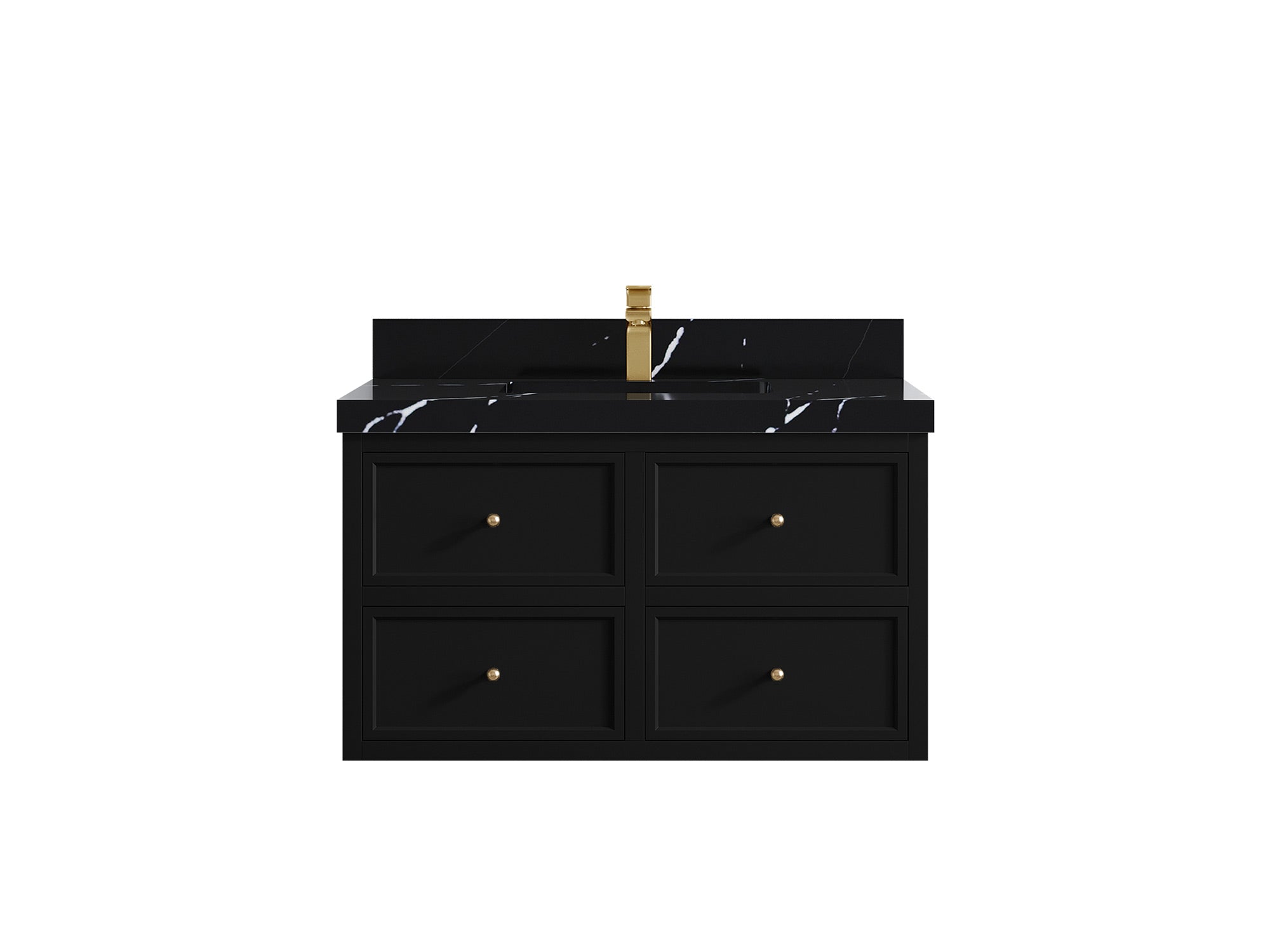 Roswell Floating 36 in. W x 22 in. D Center Sink Bathroom Vanity - Willow Bath and Vanity