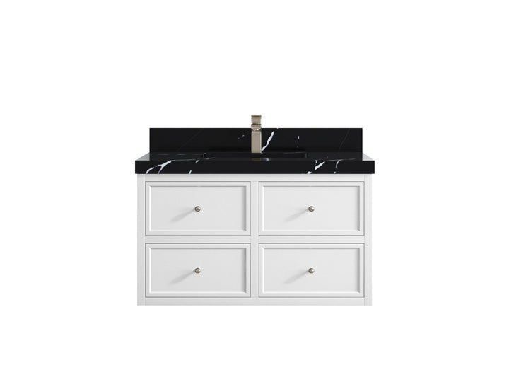Roswell Floating 36 in. W x 22 in. D Center Sink Bathroom Vanity - photo 9