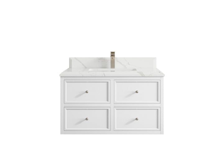 Roswell Floating 36 in. W x 22 in. D Center Sink Bathroom Vanity - photo 25