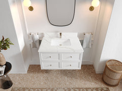Roswell Floating 36 in. W x 22 in. D Center Sink Bathroom Vanity - photo 24