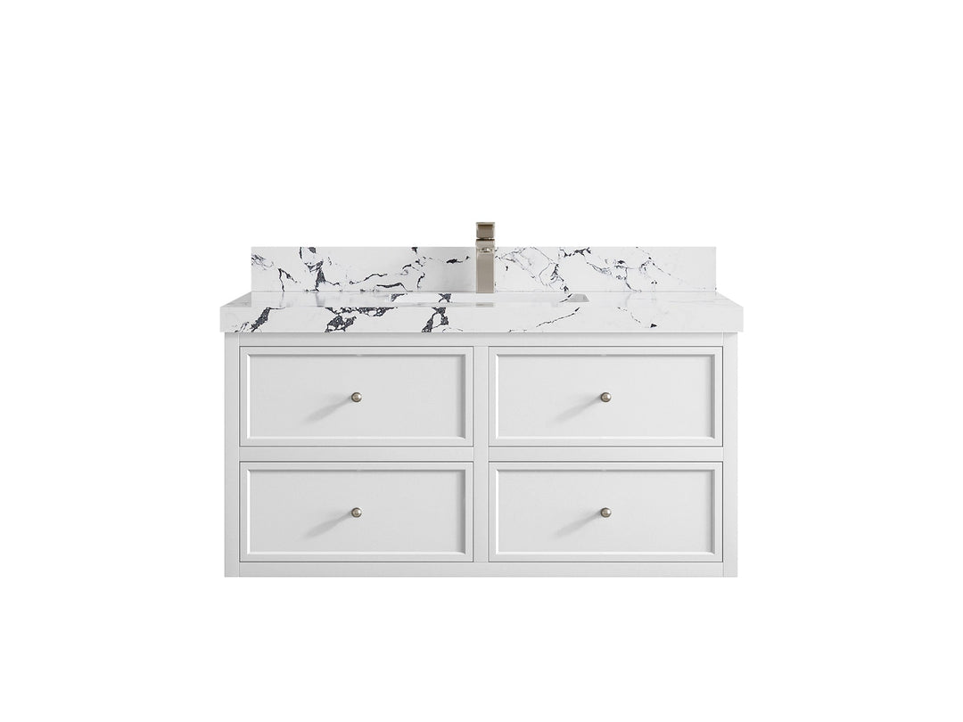 Roswell Floating 42 in. W x 22 in. D Single Sink Bathroom Vanity - Willow Bath and Vanity