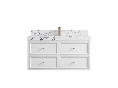 Roswell Floating 42 in. W x 22 in. D Single Sink Bathroom Vanity - Willow Bath and Vanity