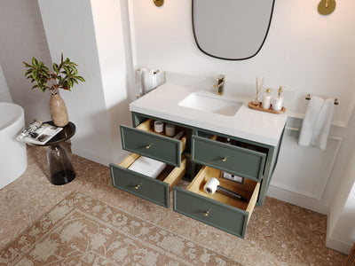 Roswell Floating 42 in. W x 22 in. D Single Sink Bathroom Vanity - Willow Bath and Vanity