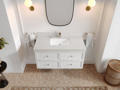 Roswell Floating 42 in. W x 22 in. D Single Sink Bathroom Vanity - photo 12