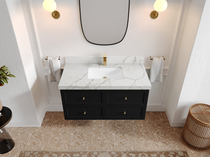 Roswell Floating 42 in. W x 22 in. D Single Sink Bathroom Vanity - photo 42