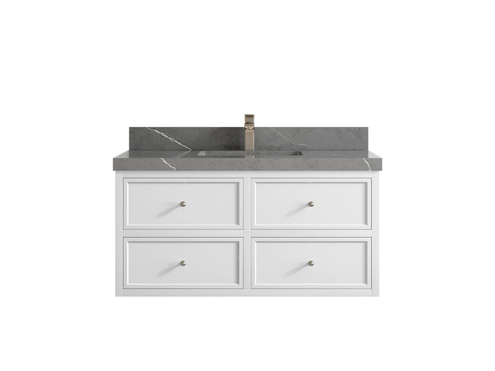 Roswell Floating 42 in. W x 22 in. D Single Sink Bathroom Vanity - photo 35