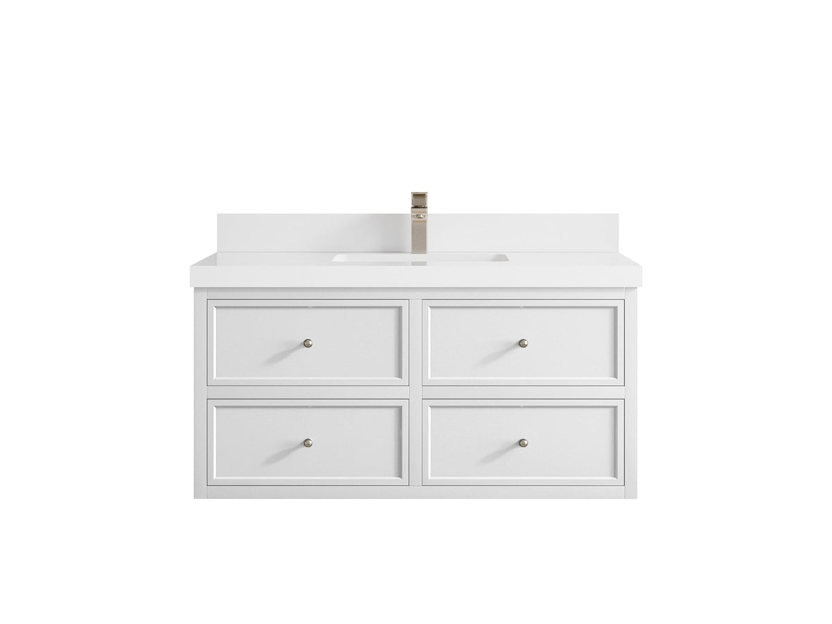 Roswell Floating 42 in. W x 22 in. D Single Sink Bathroom Vanity - Willow Bath and Vanity