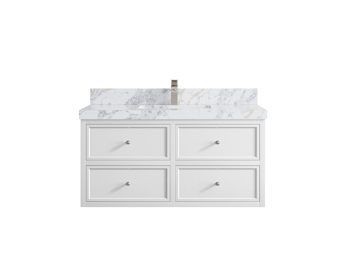 Roswell Floating 42 in. W x 22 in. D Single Sink Bathroom Vanity - Willow Bath and Vanity