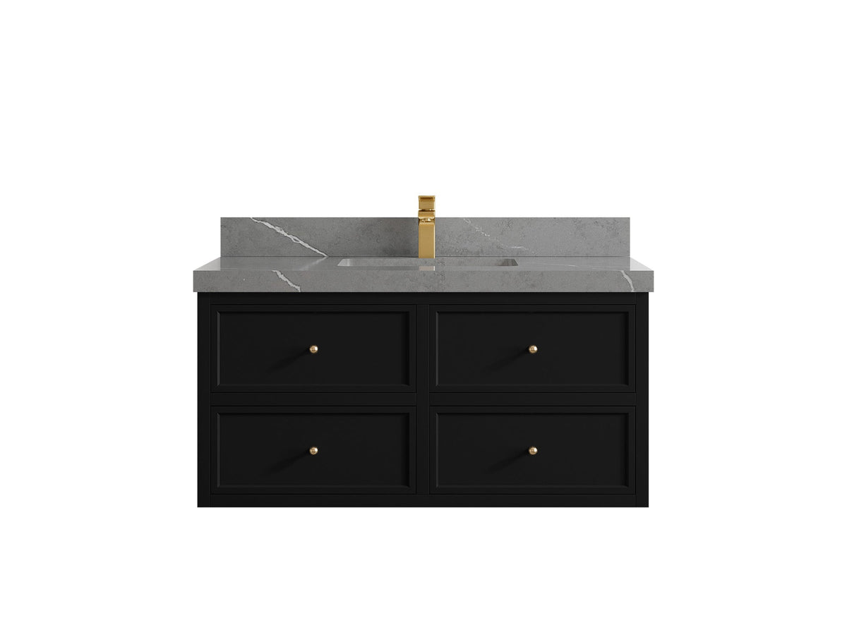 Roswell Floating 42 in. W x 22 in. D Single Sink Bathroom Vanity - Willow Bath and Vanity