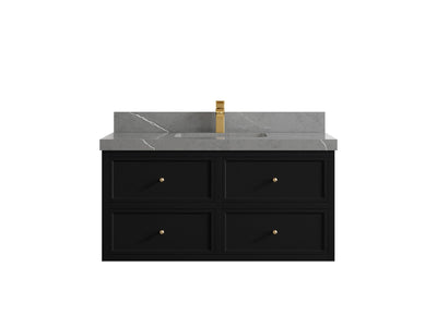 Roswell Floating 42 in. W x 22 in. D Single Sink Bathroom Vanity - Willow Bath and Vanity