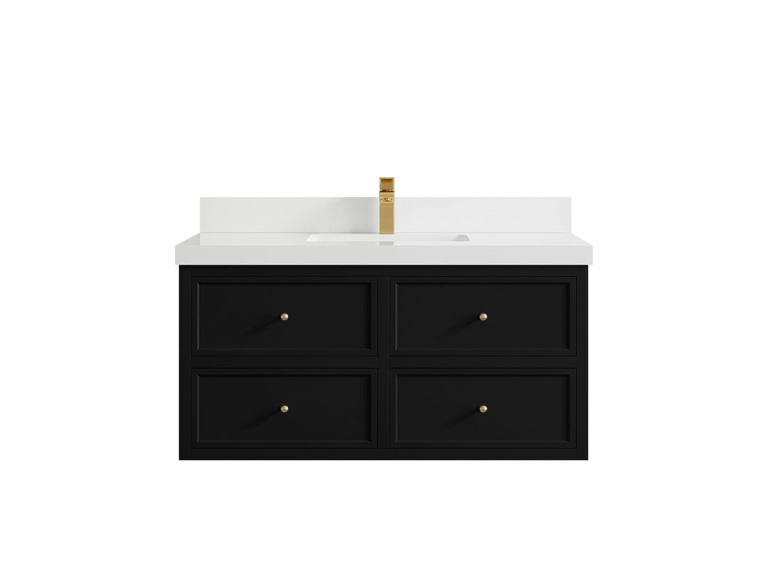 Roswell Floating 42 in. W x 22 in. D Single Sink Bathroom Vanity - Willow Bath and Vanity