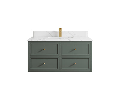 Roswell Floating 42 in. W x 22 in. D Single Sink Bathroom Vanity - Willow Bath and Vanity