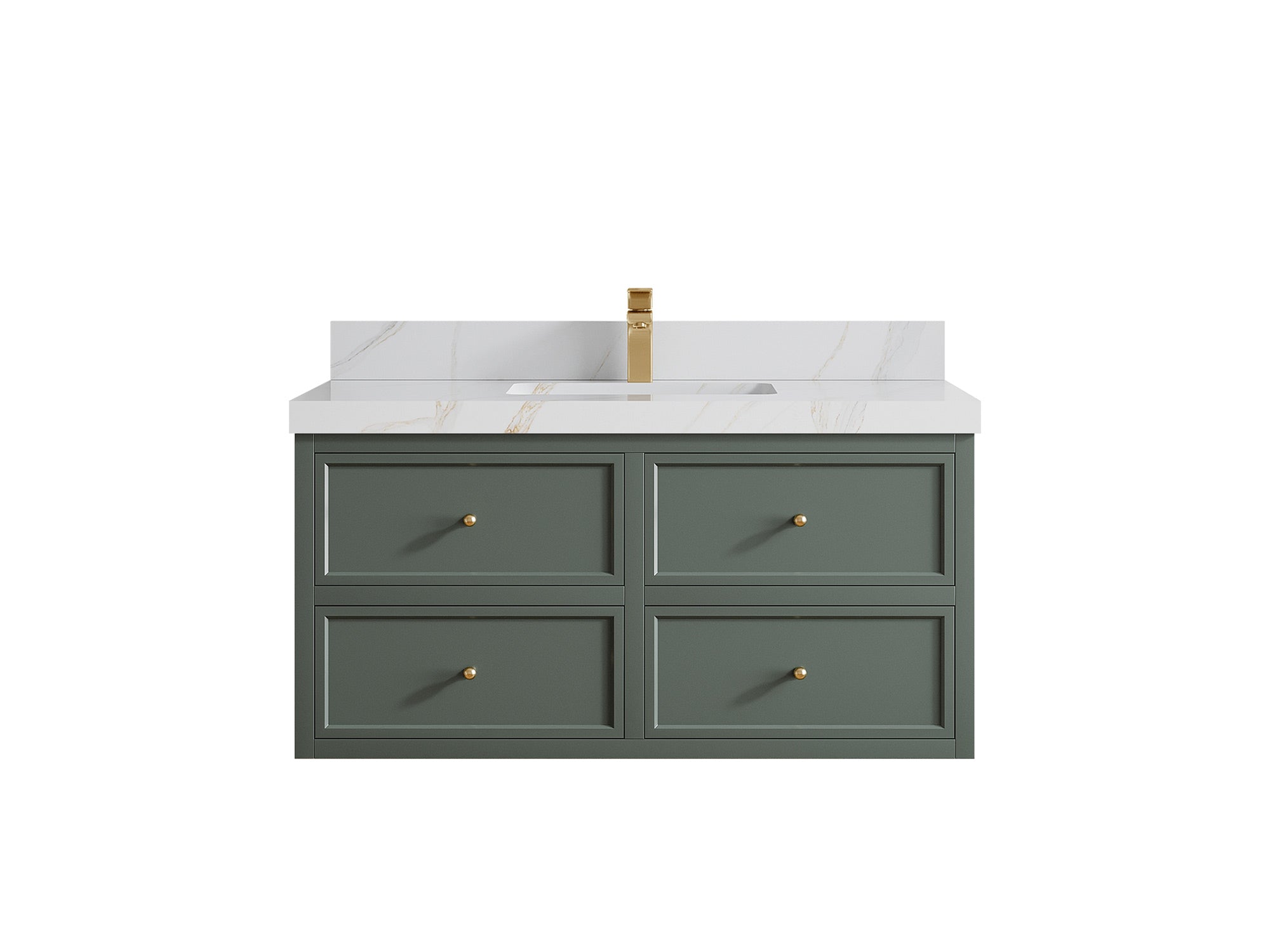 Roswell Floating 42 in. W x 22 in. D Single Sink Bathroom Vanity - Willow Bath and Vanity