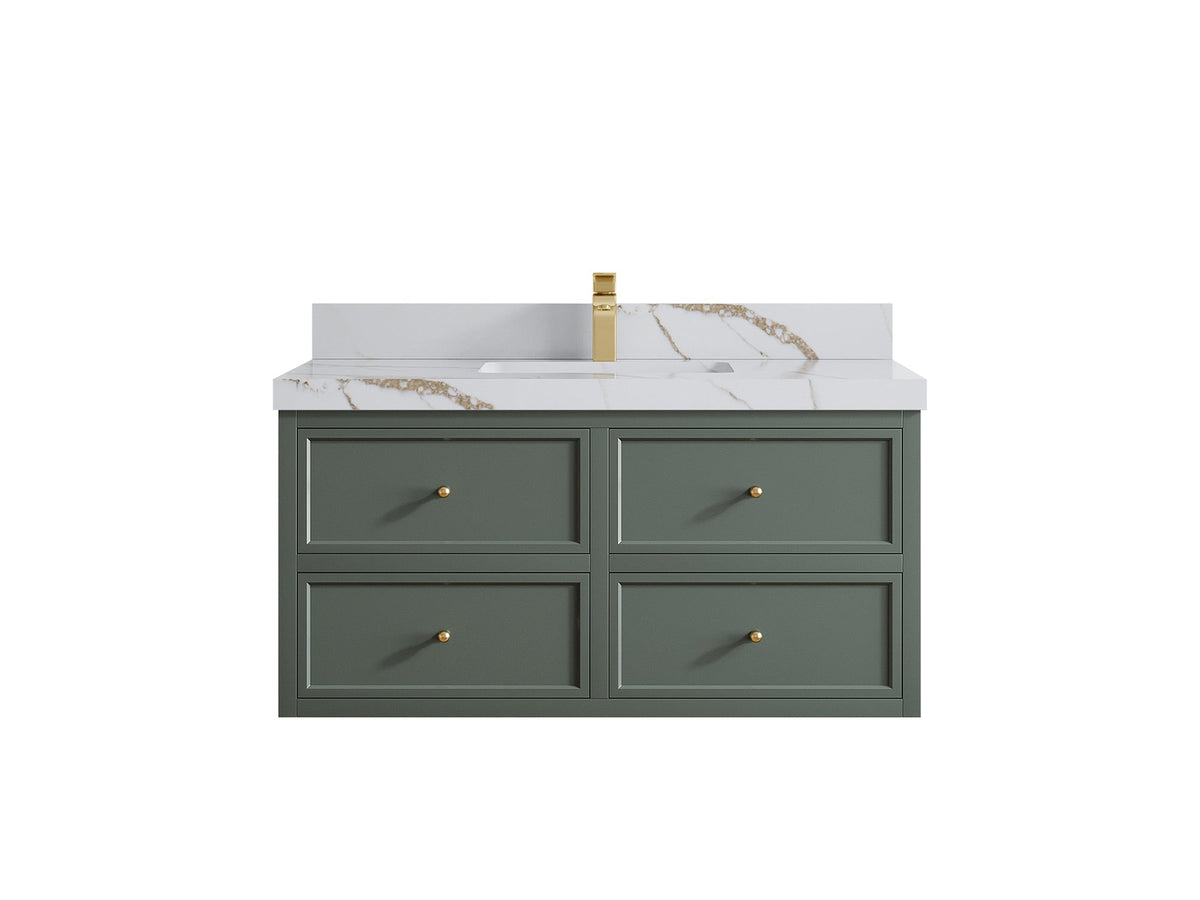 Roswell Floating 42 in. W x 22 in. D Single Sink Bathroom Vanity - Willow Bath and Vanity