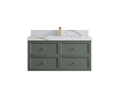 Roswell Floating 42 in. W x 22 in. D Single Sink Bathroom Vanity - Willow Bath and Vanity