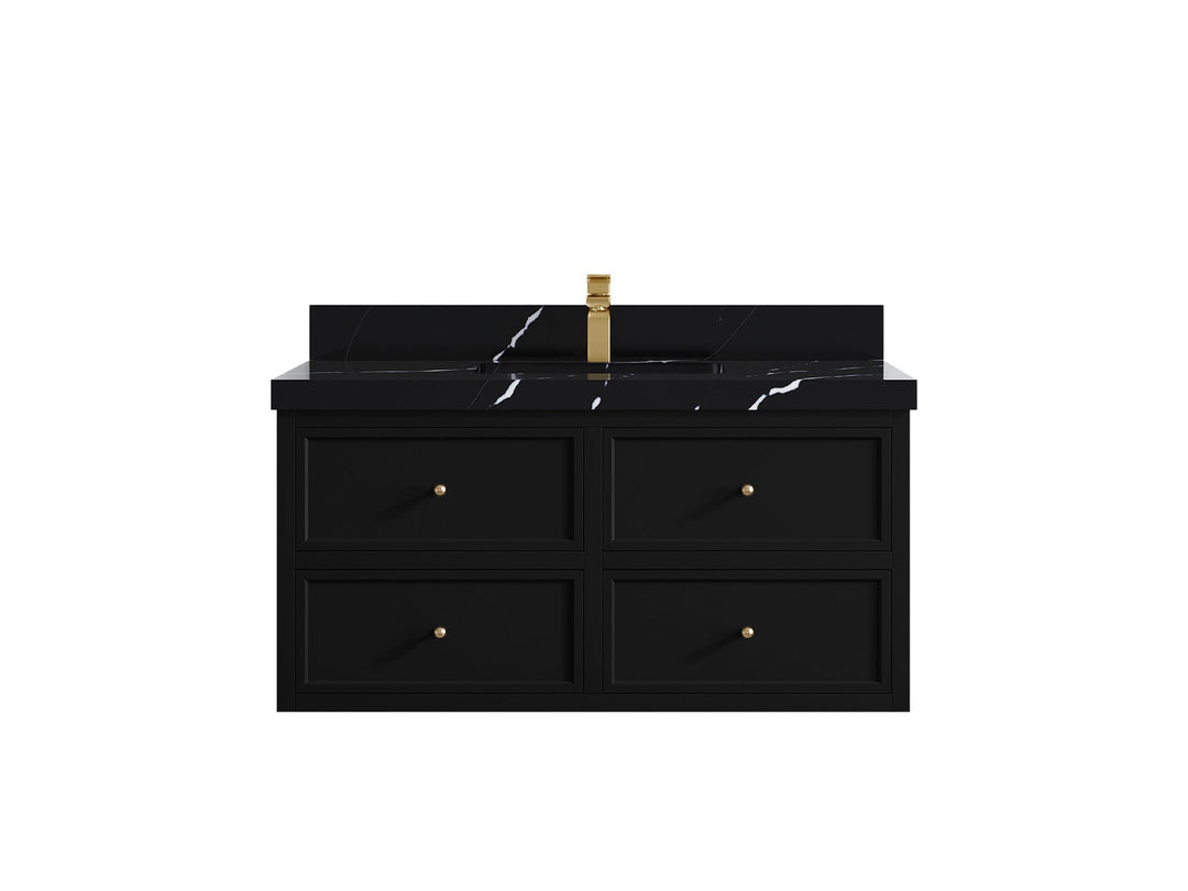 Roswell Floating 42 in. W x 22 in. D Single Sink Bathroom Vanity - Willow Bath and Vanity