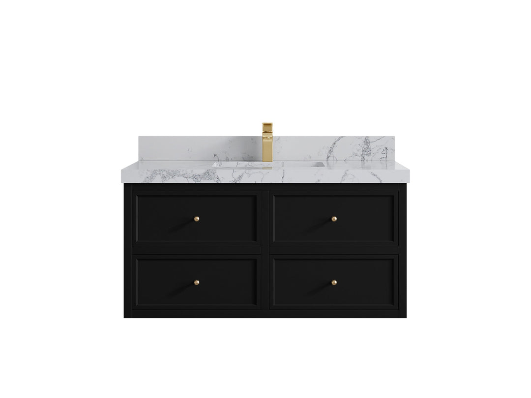 Roswell Floating 42 in. W x 22 in. D Single Sink Bathroom Vanity - Willow Bath and Vanity