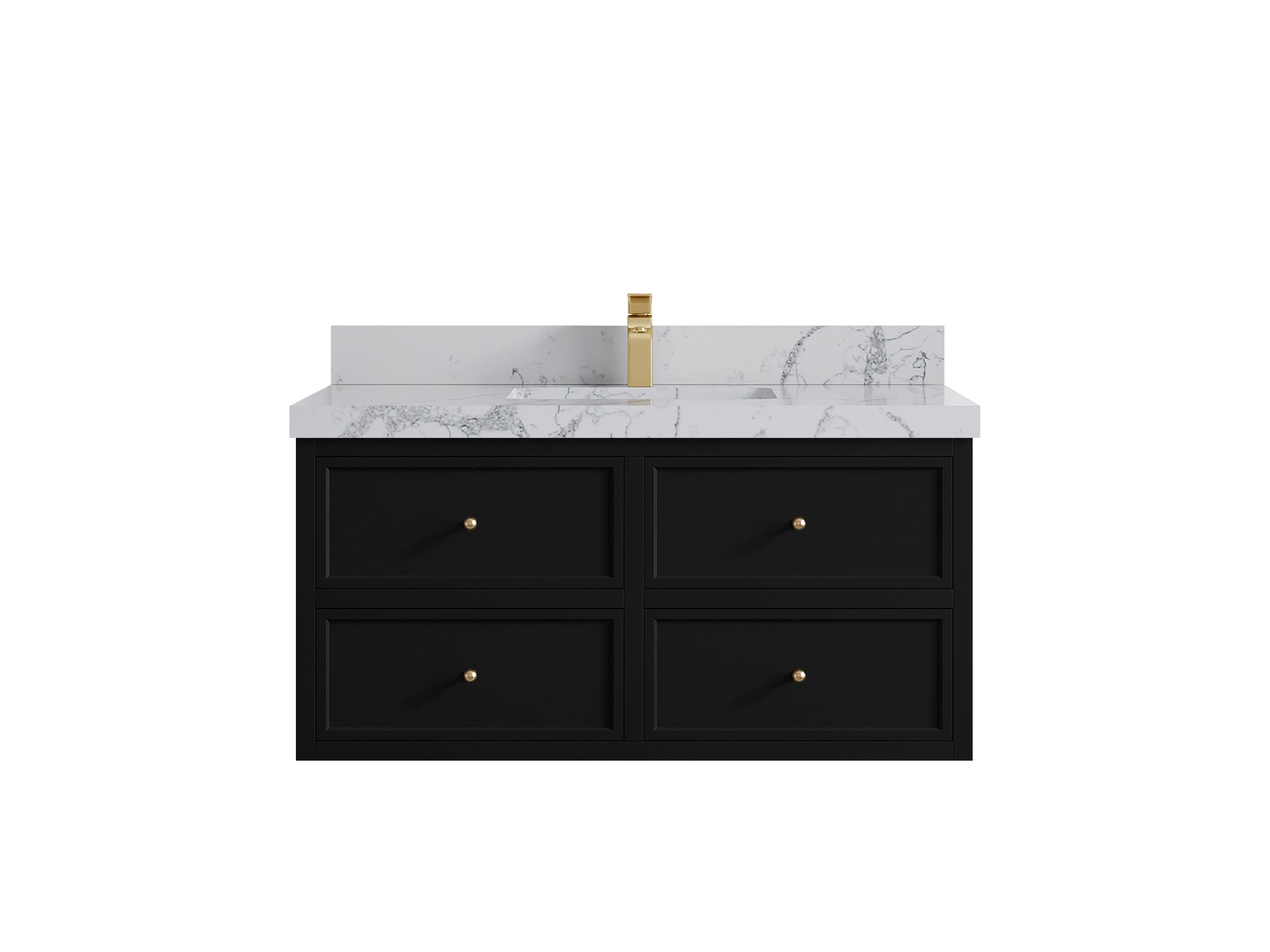 Roswell Floating 42 in. W x 22 in. D Single Sink Bathroom Vanity - Willow Bath and Vanity