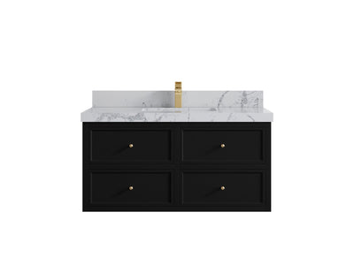 Roswell Floating 42 in. W x 22 in. D Single Sink Bathroom Vanity - Willow Bath and Vanity