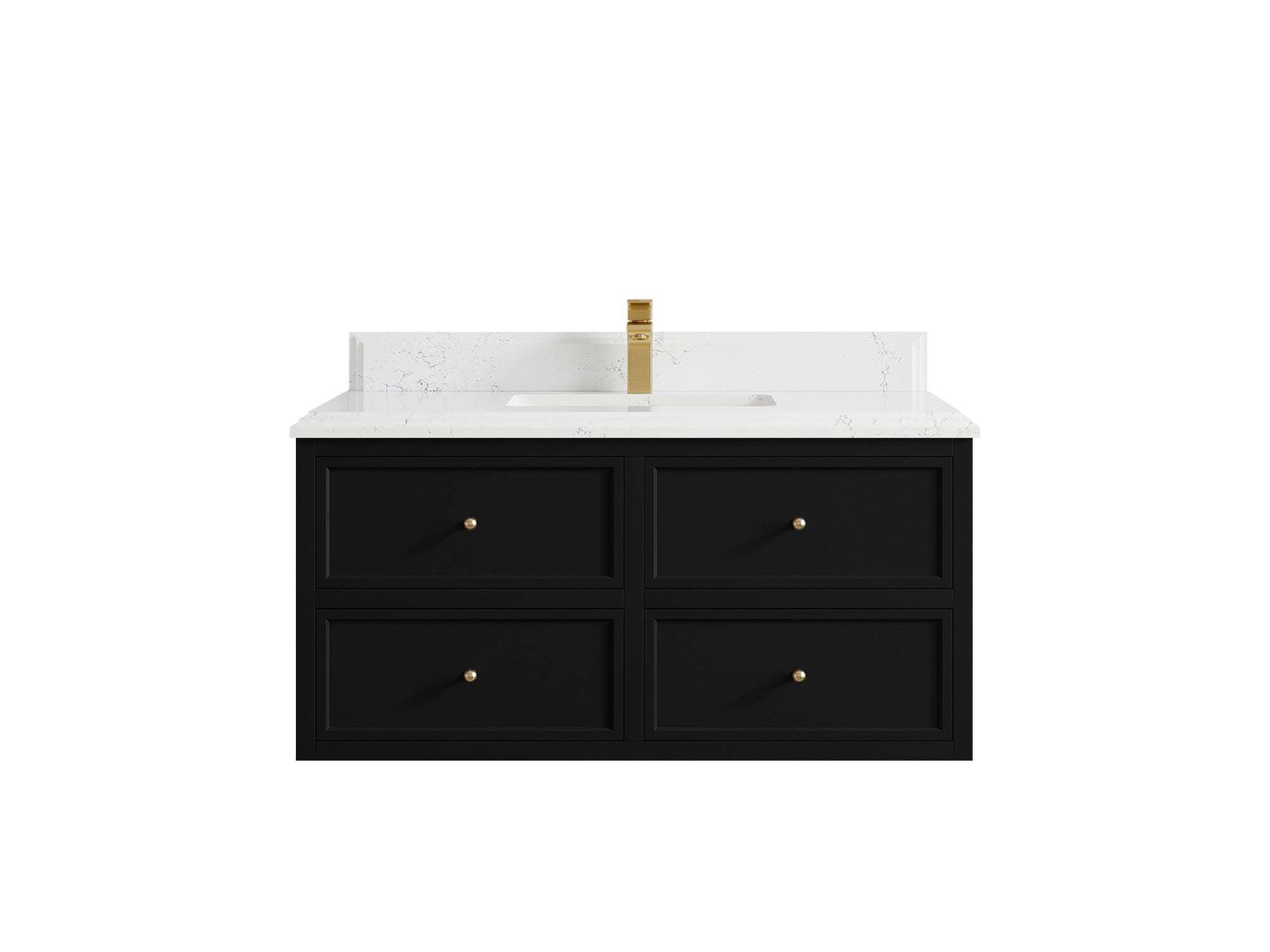 Roswell Floating 42 in. W x 22 in. D Single Sink Bathroom Vanity - Willow Bath and Vanity