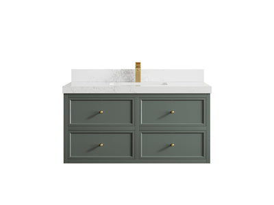 Roswell Floating 42 in. W x 22 in. D Single Sink Bathroom Vanity - Willow Bath and Vanity