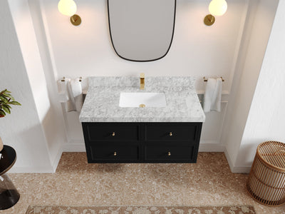 Roswell Floating 42 in. W x 22 in. D Single Sink Bathroom Vanity - Willow Bath and Vanity