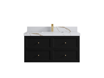 Roswell Floating 42 in. W x 22 in. D Single Sink Bathroom Vanity - Willow Bath and Vanity