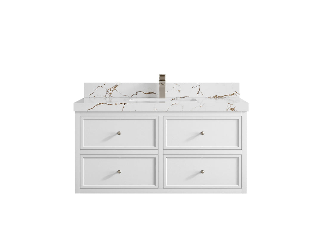 Roswell Floating 42 in. W x 22 in. D Single Sink Bathroom Vanity - Willow Bath and Vanity
