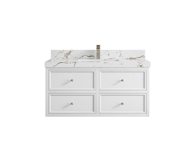 Roswell Floating 42 in. W x 22 in. D Single Sink Bathroom Vanity - Willow Bath and Vanity