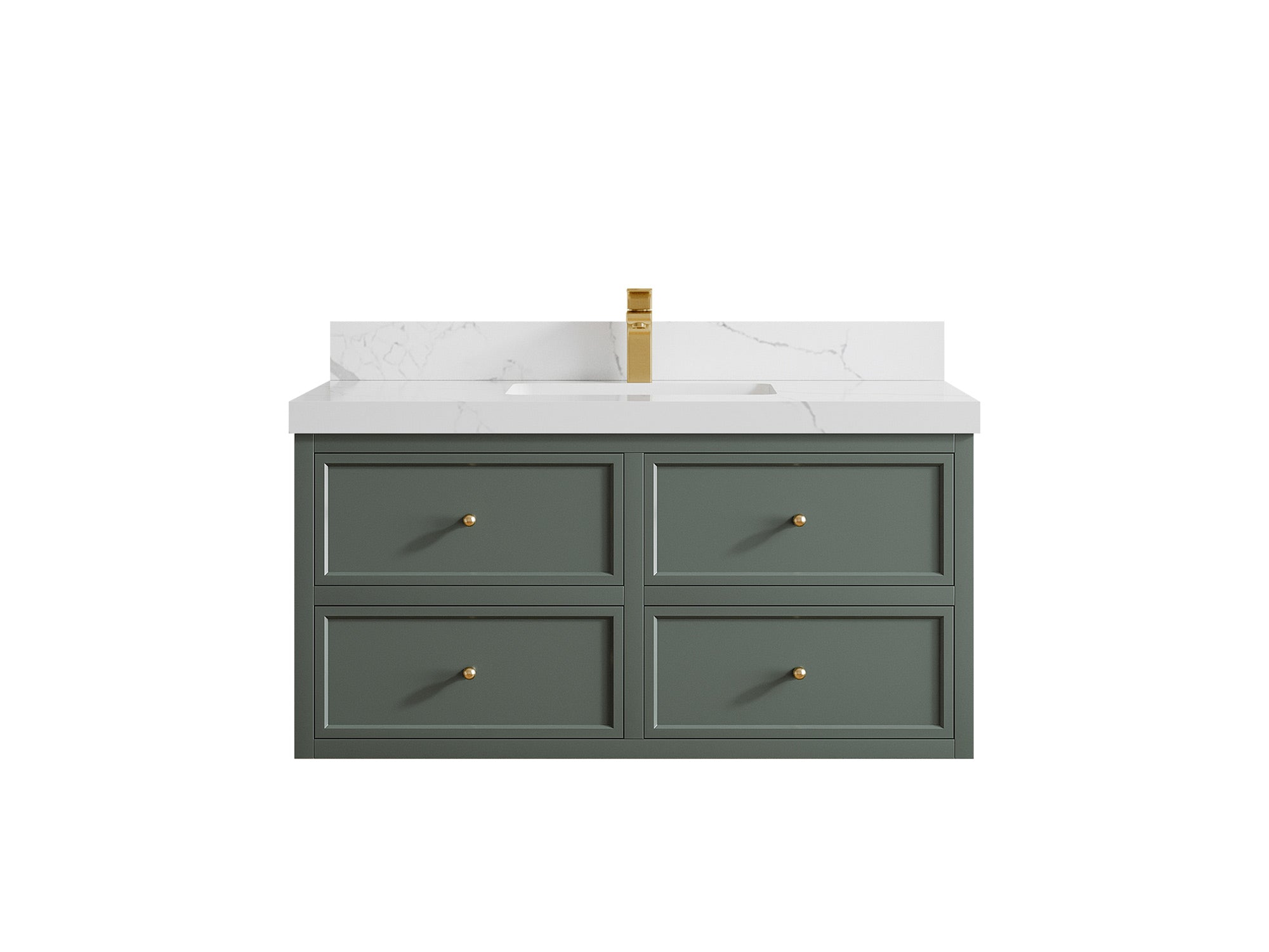 Roswell Floating 42 in. W x 22 in. D Single Sink Bathroom Vanity - Willow Bath and Vanity
