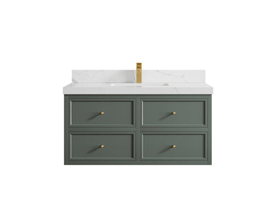 Roswell Floating 42 in. W x 22 in. D Single Sink Bathroom Vanity - Willow Bath and Vanity