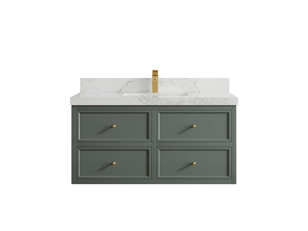 Roswell Floating 42 in. W x 22 in. D Single Sink Bathroom Vanity - Willow Bath and Vanity