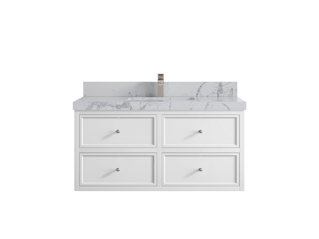 Roswell Floating 42 in. W x 22 in. D Single Sink Bathroom Vanity - Willow Bath and Vanity