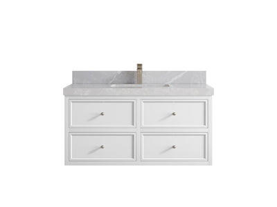Roswell Floating 42 in. W x 22 in. D Single Sink Bathroom Vanity - Willow Bath and Vanity