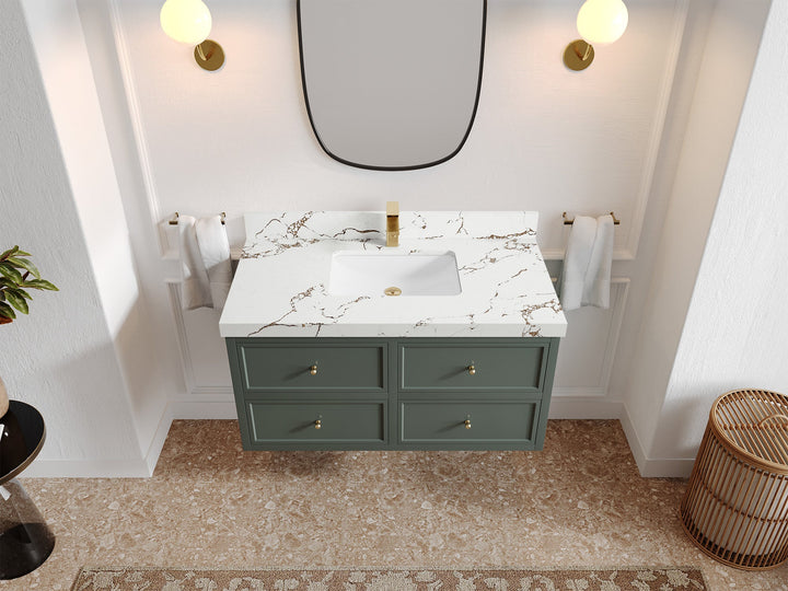 Roswell Floating 42 in. W x 22 in. D Single Sink Bathroom Vanity - photo 34