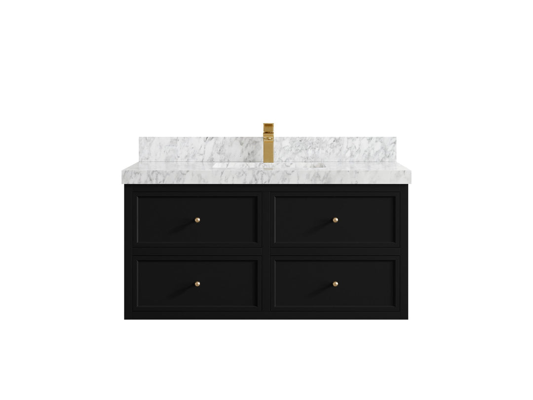 Roswell Floating 42 in. W x 22 in. D Single Sink Bathroom Vanity - Willow Bath and Vanity