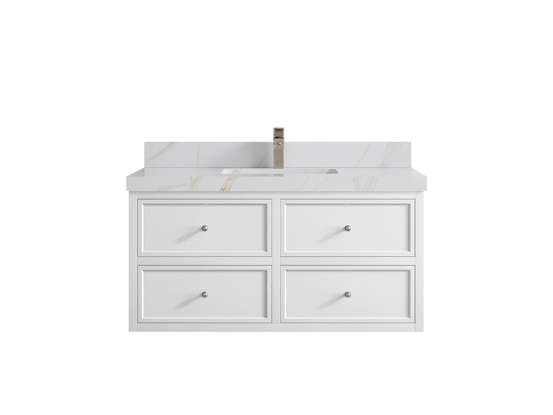 Roswell Floating 42 in. W x 22 in. D Single Sink Bathroom Vanity - Willow Bath and Vanity