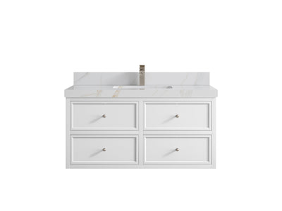 Roswell Floating 42 in. W x 22 in. D Single Sink Bathroom Vanity - Willow Bath and Vanity