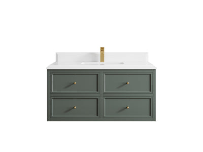 Roswell Floating 42 in. W x 22 in. D Single Sink Bathroom Vanity - Willow Bath and Vanity
