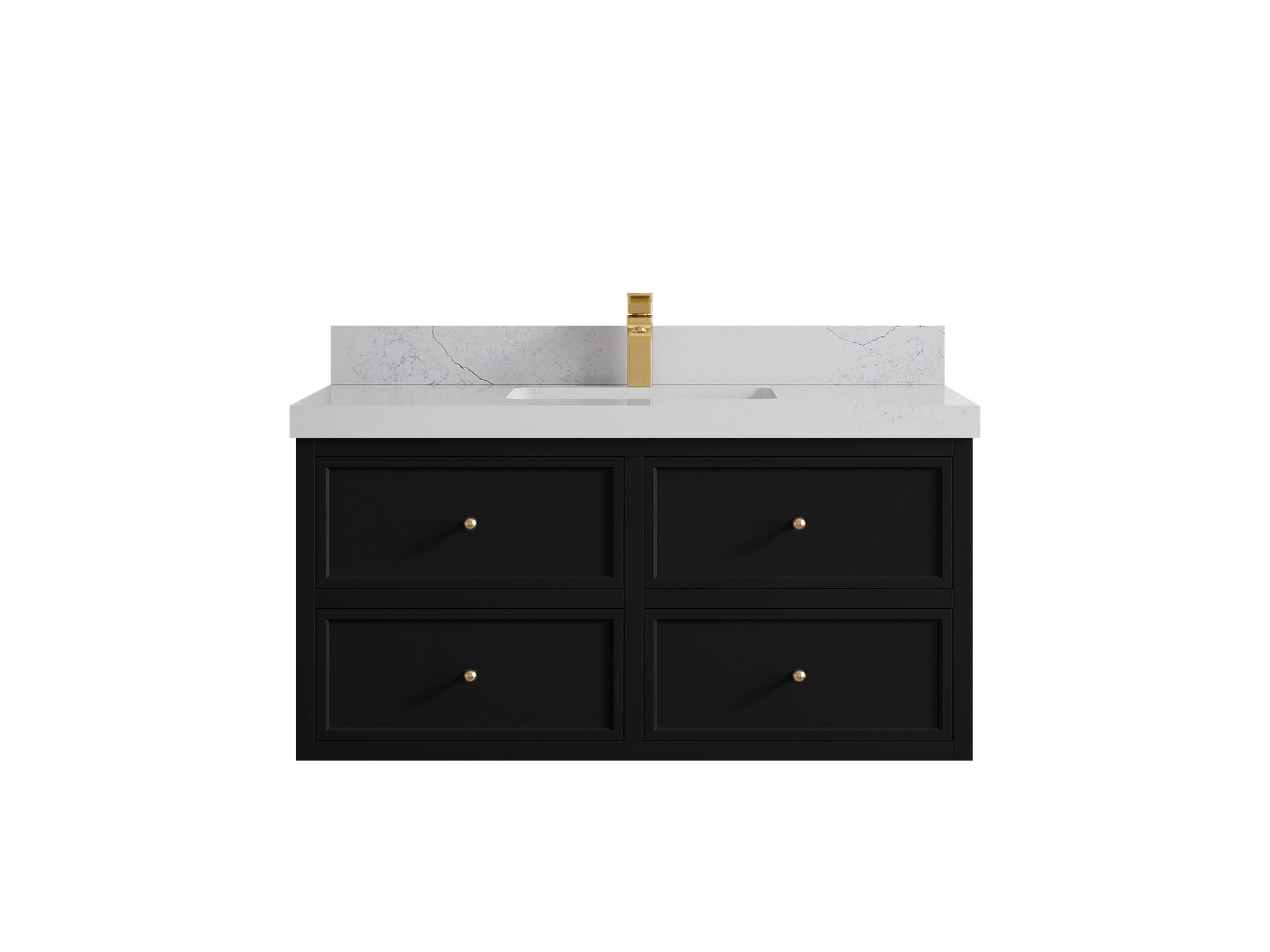Roswell Floating 42 in. W x 22 in. D Single Sink Bathroom Vanity - Willow Bath and Vanity