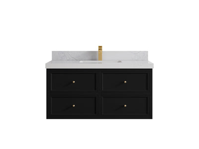 Roswell Floating 42 in. W x 22 in. D Single Sink Bathroom Vanity - Willow Bath and Vanity