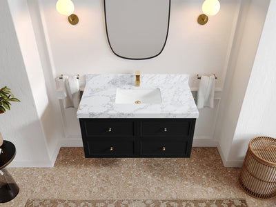 Roswell Floating 42 in. W x 22 in. D Single Sink Bathroom Vanity - Willow Bath and Vanity