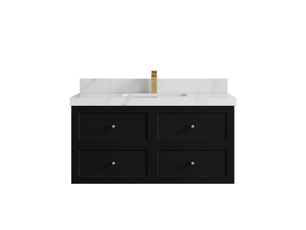 Roswell Floating 42 in. W x 22 in. D Single Sink Bathroom Vanity - Willow Bath and Vanity