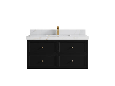 Roswell Floating 42 in. W x 22 in. D Single Sink Bathroom Vanity - Willow Bath and Vanity