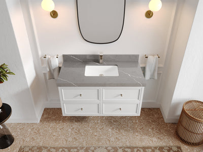 Roswell Floating 42 in. W x 22 in. D Single Sink Bathroom Vanity - Willow Bath and Vanity