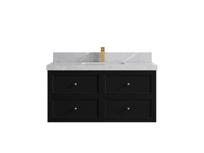 Roswell Floating 42 in. W x 22 in. D Single Sink Bathroom Vanity - Willow Bath and Vanity