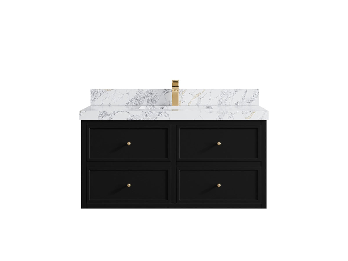 Roswell Floating 42 in. W x 22 in. D Single Sink Bathroom Vanity - Willow Bath and Vanity