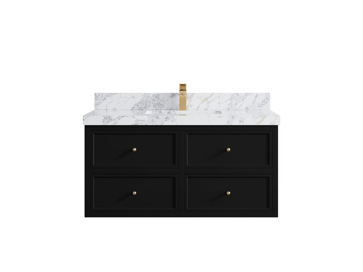 Roswell Floating 42 in. W x 22 in. D Single Sink Bathroom Vanity - photo 21
