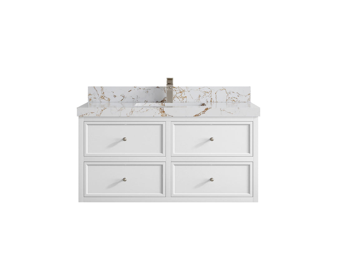 Roswell Floating 42 in. W x 22 in. D Single Sink Bathroom Vanity - Willow Bath and Vanity